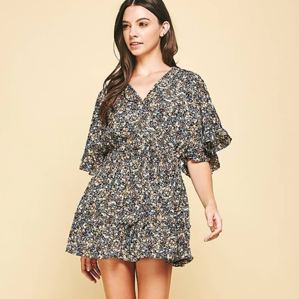 Pinch Picking Daisies Mini Dress L